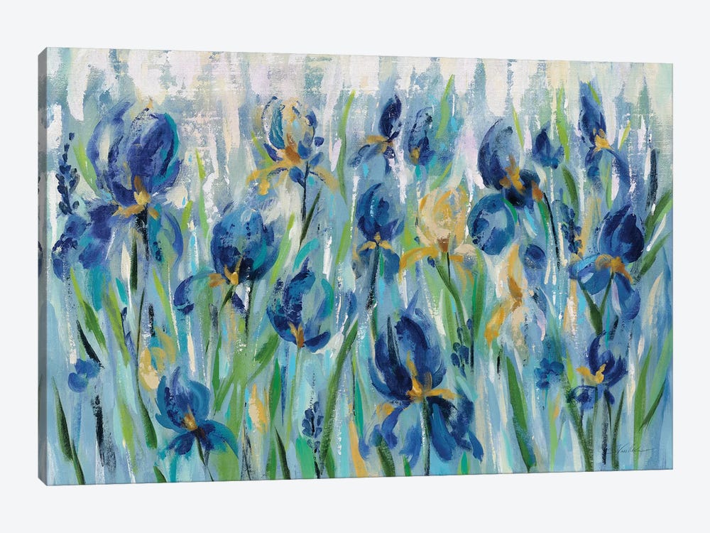 Iris Flower Bed by Silvia Vassileva 1-piece Canvas Print