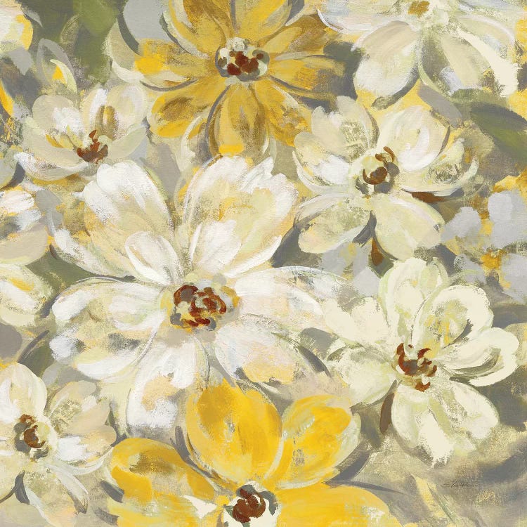 Scattered Spring Petals, Yellow Gray by Silvia Vassileva wall art