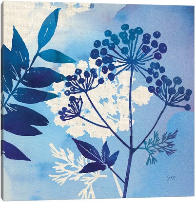 Blue Sky Garden Pattern I Canvas Art Print - Studio Mousseau
