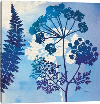 Blue Sky Garden Pattern II Canvas Art Print - Studio Mousseau