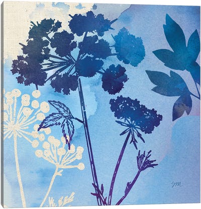 Blue Sky Garden Pattern III Canvas Art Print