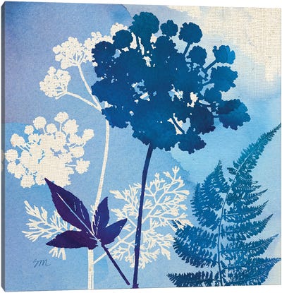 Blue Sky Garden Pattern IV Canvas Art Print - Studio Mousseau