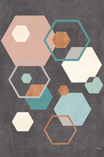 Abstract Geo III Black by Veronique Charron framed wall art