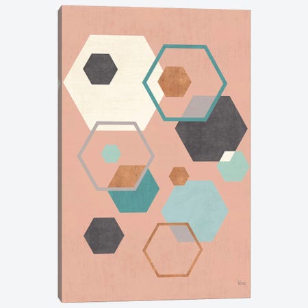 Abstract Geo III Pink Canvas Print #WAC8300} by Veronique Charron Canvas Wall Art