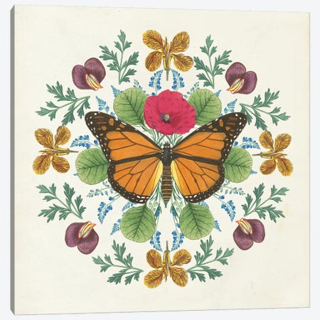 Butterfly Mandala I Canvas Print #WAC8334} by Wild Apple Portfolio Canvas Art
