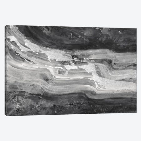 Currents, Gray & Black & White Canvas Print #WAC8347} by Albena Hristova Canvas Art Print