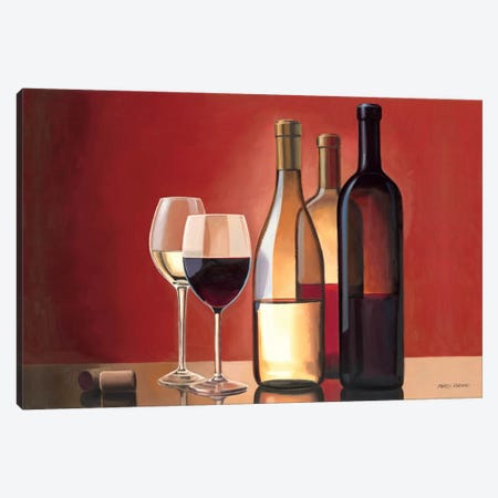 Wine Trio  Canvas Print #WAC834} by Marco Fabiano Canvas Wall Art