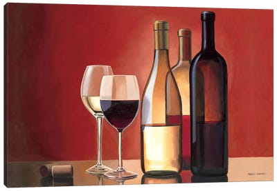 Wine Trio  Canvas Art Print - Marco Fabiano