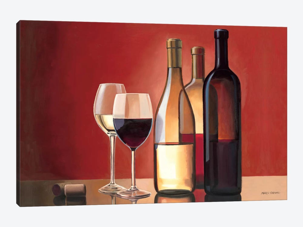 Wine Trio  by Marco Fabiano 1-piece Canvas Wall Art