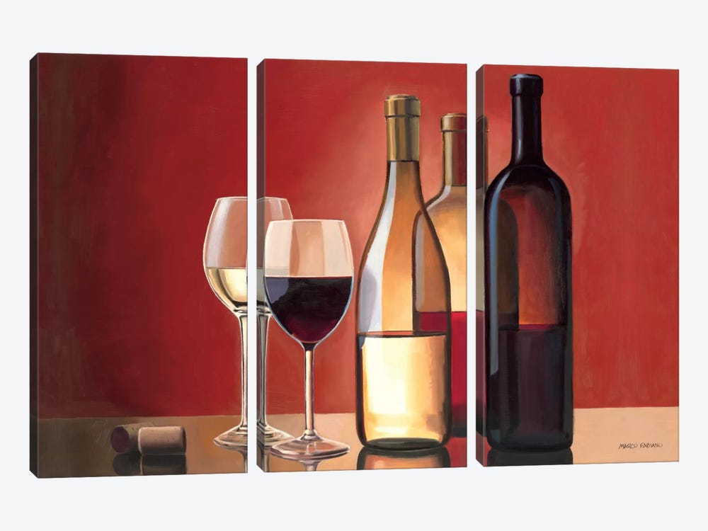 Wine Trio  by Marco Fabiano 3-piece Canvas Wall Art