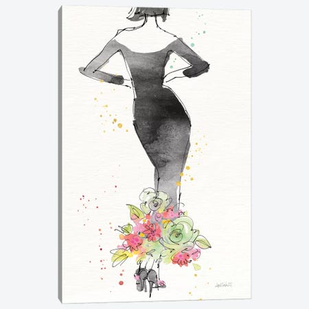 Floral Fashion I, rectangular Canvas Print #WAC8358} by Anne Tavoletti Canvas Art Print