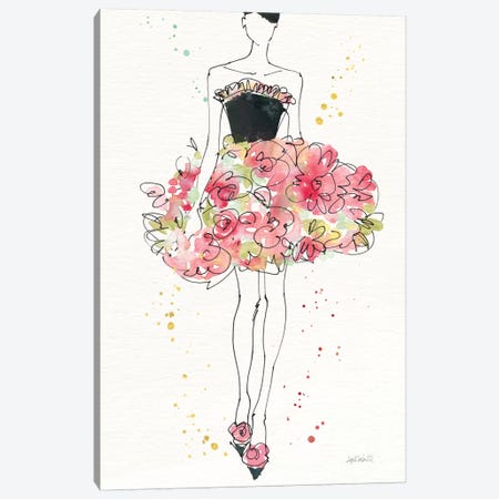 Floral Fashion II, rectangular Canvas Print #WAC8359} by Anne Tavoletti Canvas Print