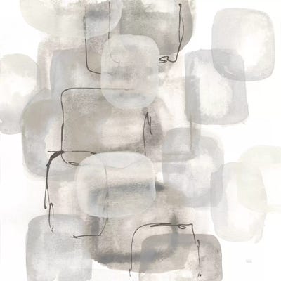 Neutral Stacking I, White by Chris Paschke multi panel art