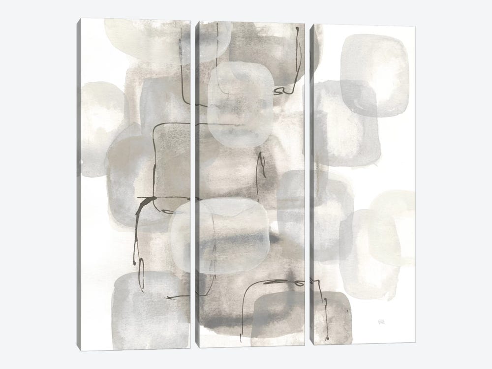 Neutral Stacking I, White by Chris Paschke 3-piece Art Print