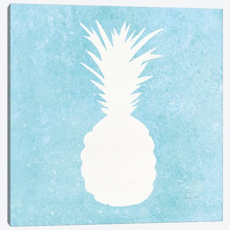 Tropical Fun: Pineapple Silhouette I Canvas Print #WAC8391} by Courtney Prahl Art Print