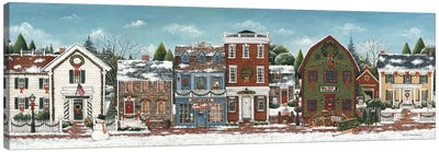 Christmas Village Canvas Art Print - David Carter Brown