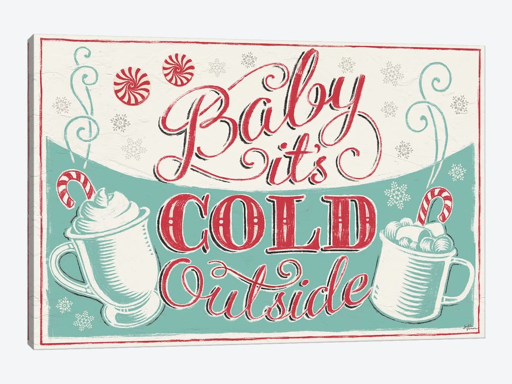 Merry Little Christmas: Baby It's Cold Outside by Janelle Penner 1-piece Canvas Artwork