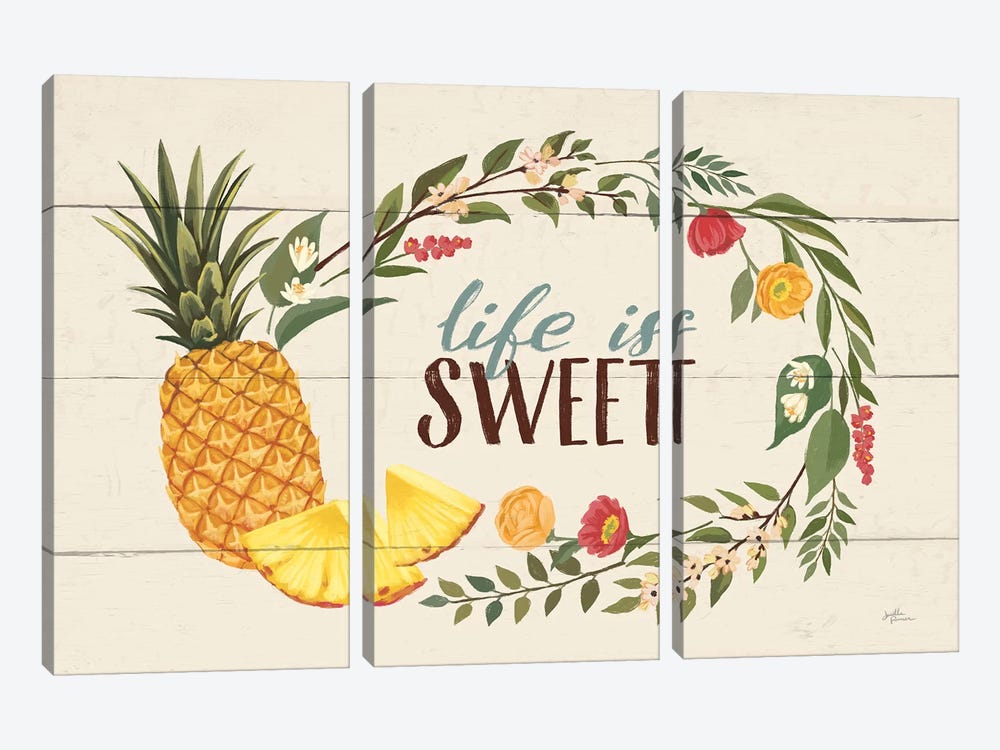 Sweet Life X by Janelle Penner 3-piece Canvas Artwork