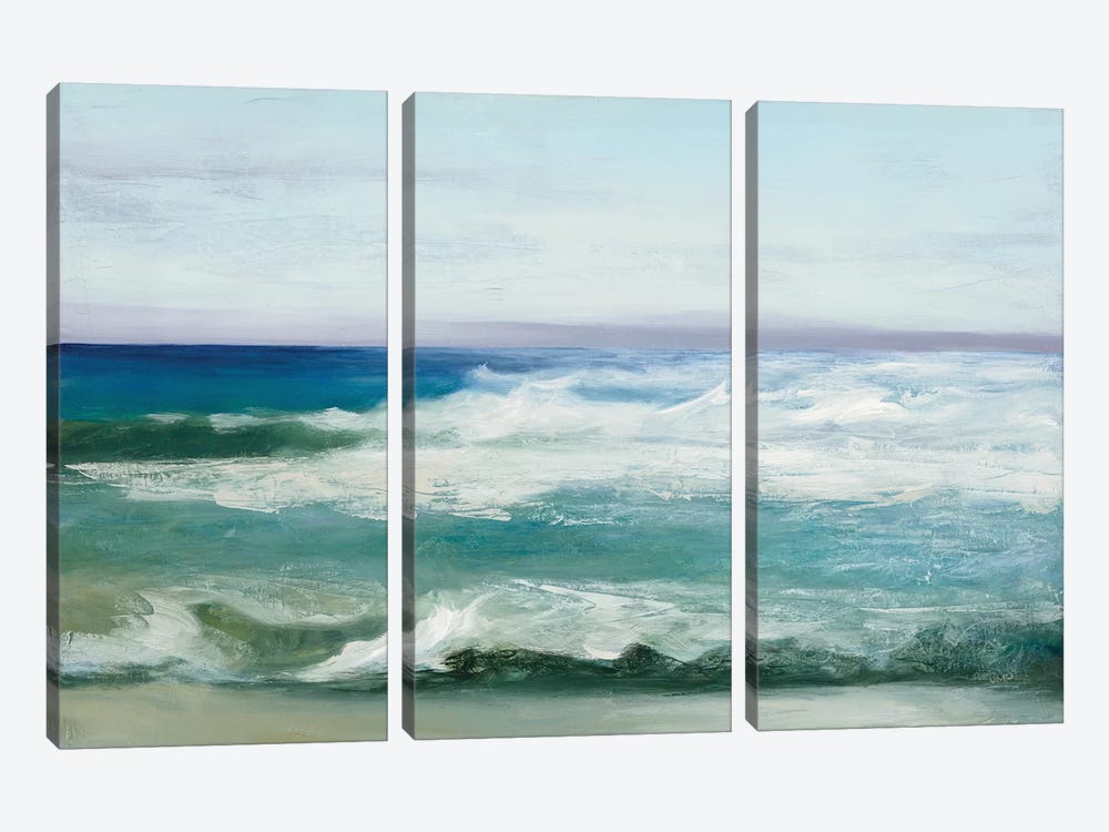 Azure Ocean by Julia Purinton 3-piece Canvas Print