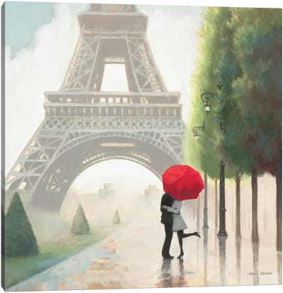 Paris Romance II  Canvas Art Print - The Eiffel Tower