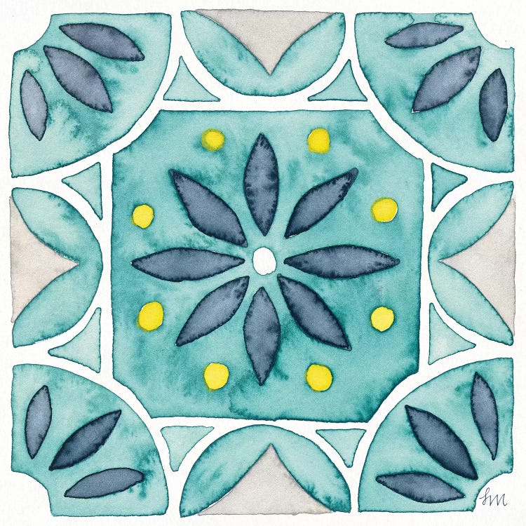 Garden Getaway Tile VIII Teal