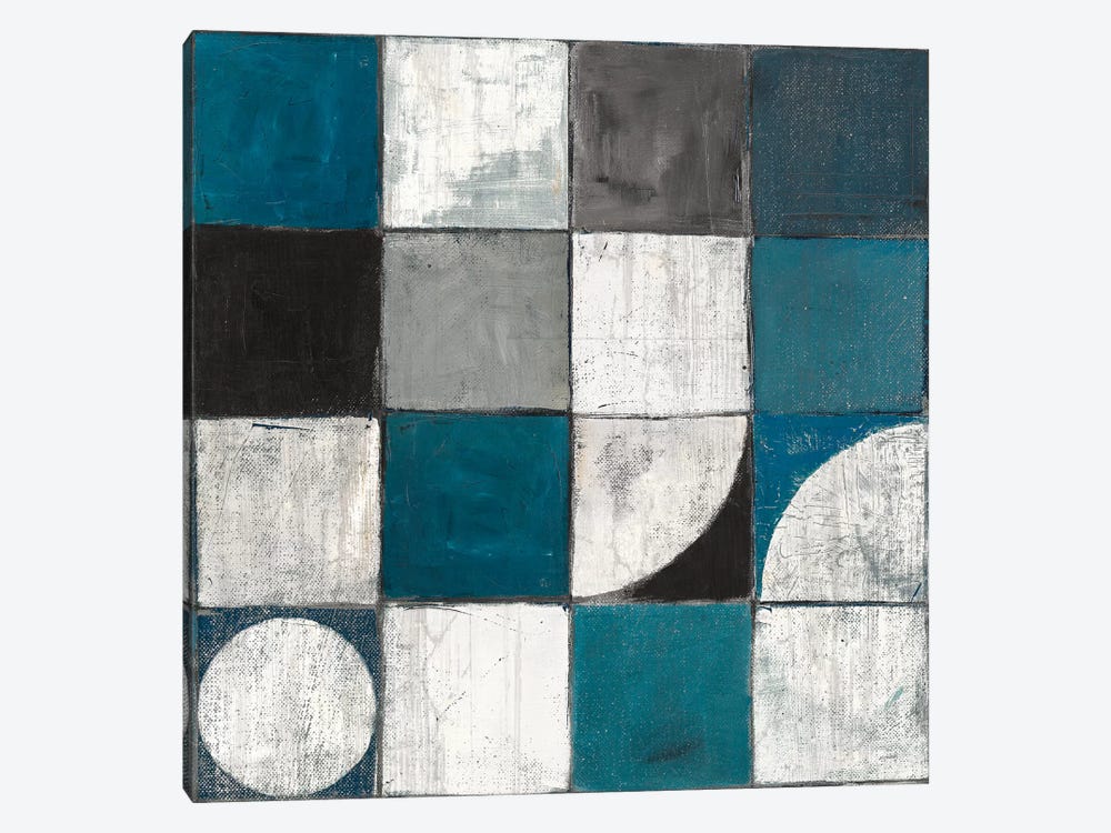 Tango Detal I Blue & Gray 1-piece Canvas Print