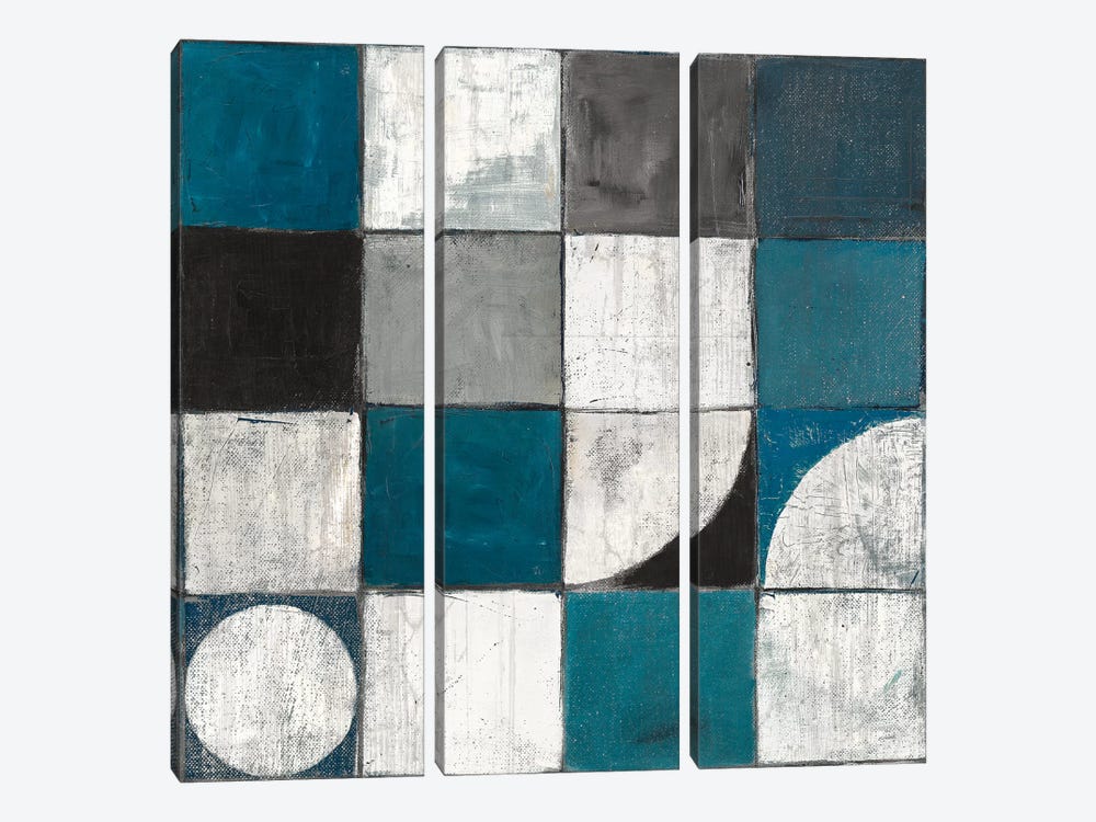 Tango Detal I Blue & Gray 3-piece Art Print