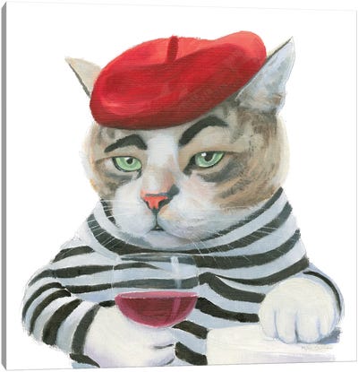 Cattitude III Canvas Art Print - Cat Art