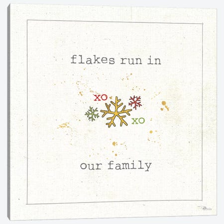 Christmas Cuties V: Flakes Run In Our Family Canvas Print #WAC8581} by Pela Studio Canvas Art