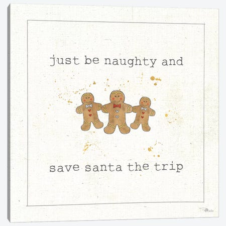 Christmas Cuties VI: Just Be Naughty And Save Santa The Trip Canvas Print #WAC8582} by Pela Studio Canvas Art