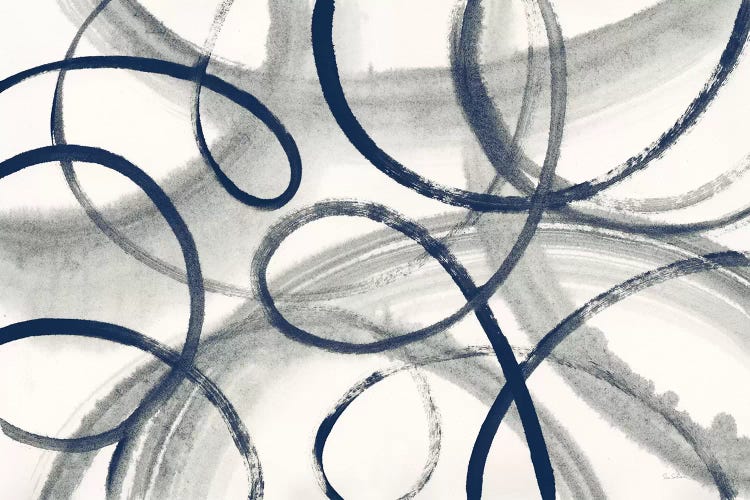 Calligraphia With Navy by Sue Schlabach canvas print