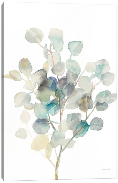 Eucalyptus III, White Canvas Art Print - Plant Art