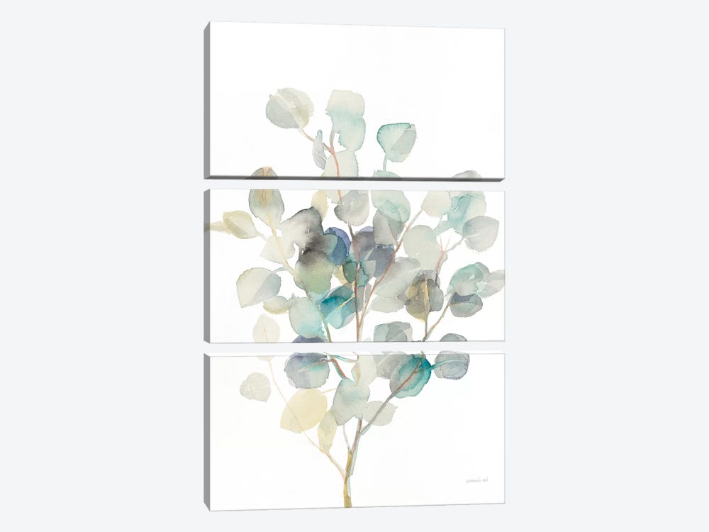 Eucalyptus III, White by Danhui Nai 3-piece Canvas Artwork