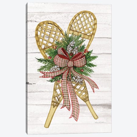 Holiday Sports I On White Wood Canvas Print #WAC8693} by Kathleen Parr McKenna Canvas Wall Art