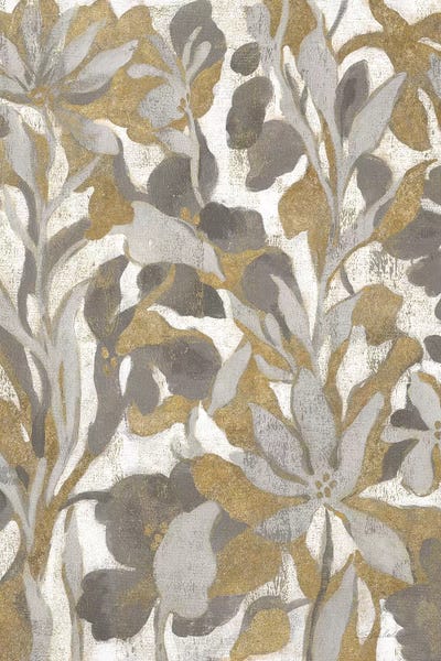 Painted Tropical Screen I Gray Gold