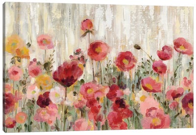 Sprinkled Flowers Canvas Art Print - Poppy Art