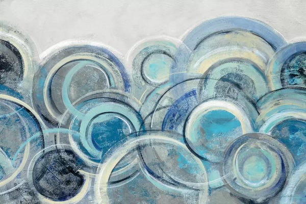 Circular Abstract: Variation Blue Grey by Silvia Vassileva