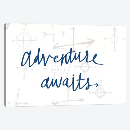 Adventure Awaits II Canvas Print #WAC8749} by Sara Zieve Miller Canvas Wall Art