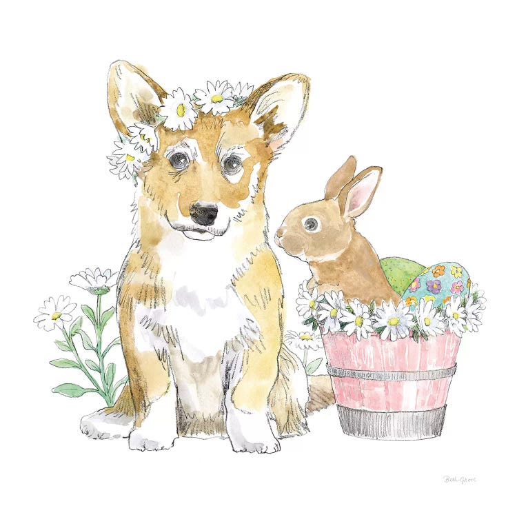Easter Pups I by Beth Grove wall art