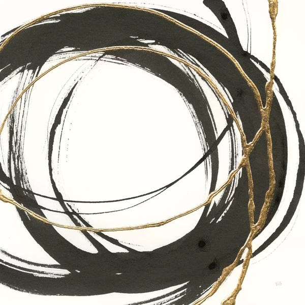 Circular Abstract: Gilded Enso II by Chris Paschke