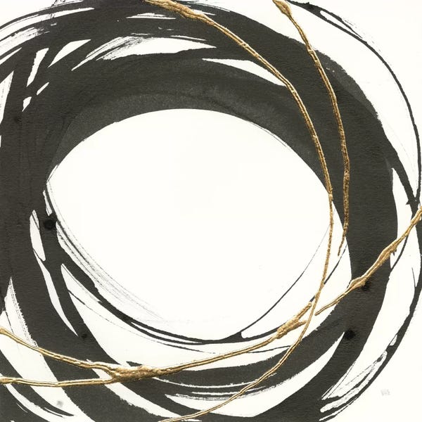 Circular Abstract: Gilded Enso III by Chris Paschke