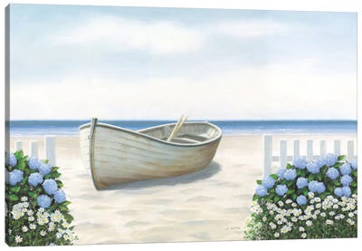 Beach Days I Canvas Art Print - Rowboat Art