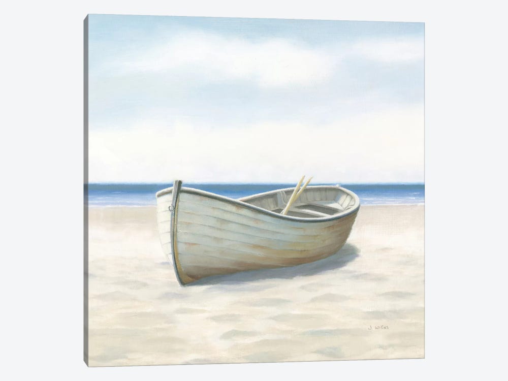 Beach Days I No Fence Flowers Crop by James Wiens 1-piece Canvas Art Print