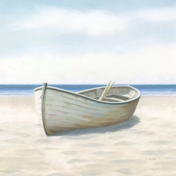 Large Coastal Art - Canvas Prints: Beach Days I No Fence Flowers Crop by James Wiens