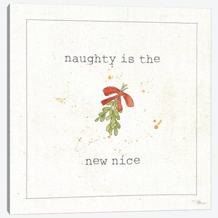 Christmas Cuties III - Naughty is the New Nice Canvas Print #WAC8891} by Pela Studio Canvas Wall Art