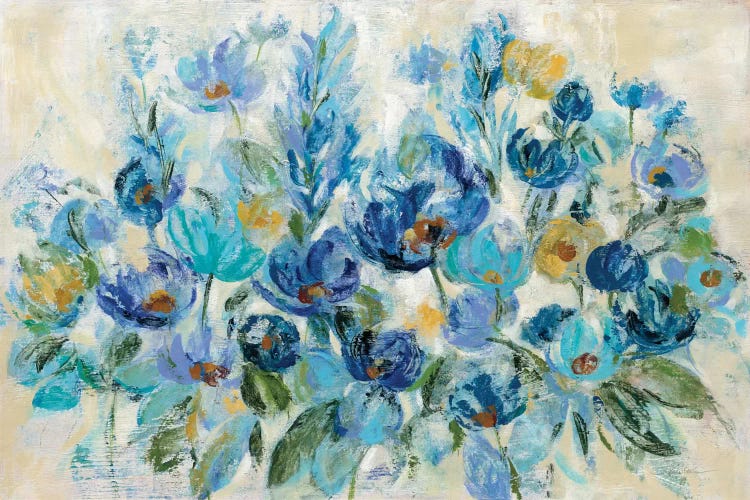 Scattered Blue Flowers by Silvia Vassileva wall art
