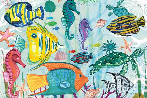 Seahorses: Tropical Underwater V by Farida Zaman