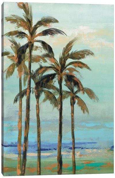 Copper Palms II Canvas Art Print - Palm Tree Art