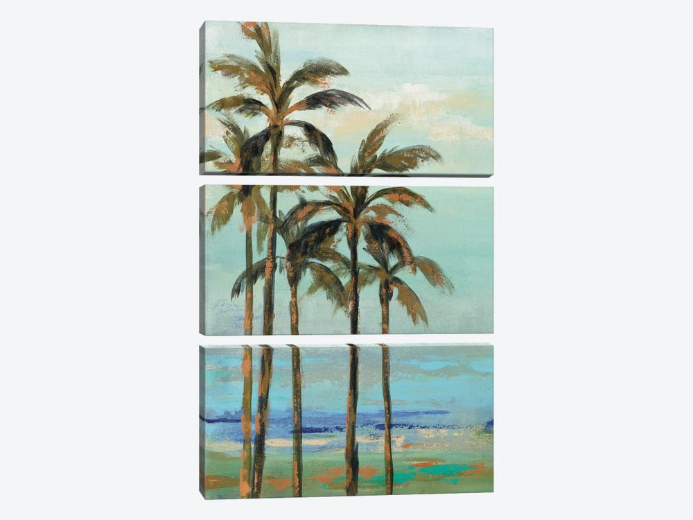 Copper Palms II by Silvia Vassileva 3-piece Canvas Art Print
