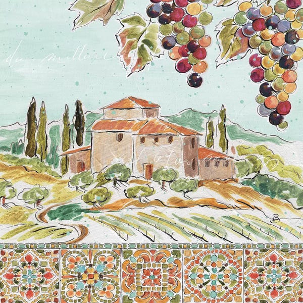 Vineyards: Tuscan Breeze II by Daphne Brissonnet